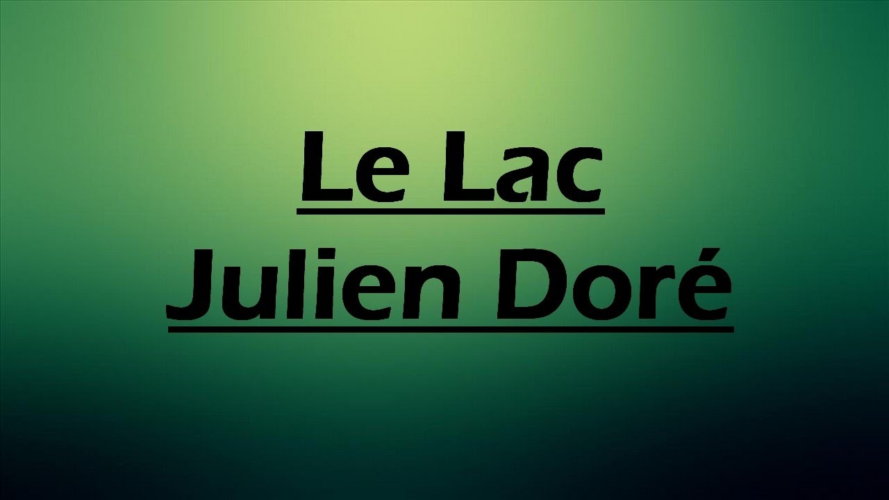 Le Lac - Julien Doré LYRICS