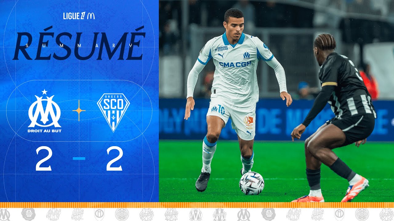 OM 2-2 Angers : Résumé du match ⚽