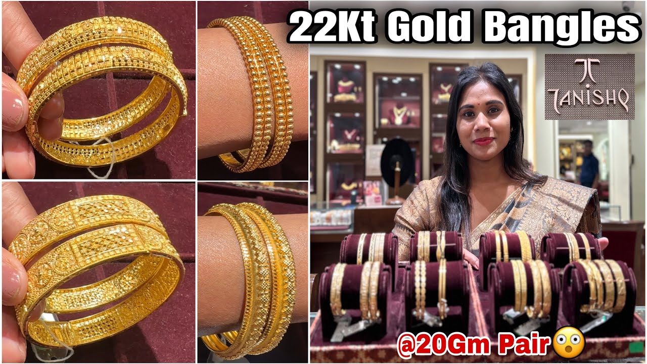 Tanishq Gold Bangles @20Gm Pair & 11% VA 💥