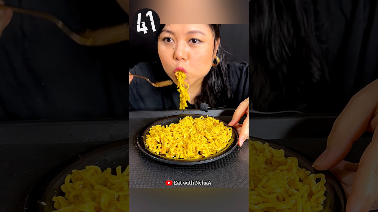 1 Maggi in 45 Seconds! 🍜 Eating Challenge