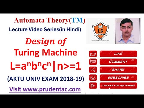 Design of Turing machine for a^nb^nc^n( AKTU Univ Exam 2018-19 Solution)