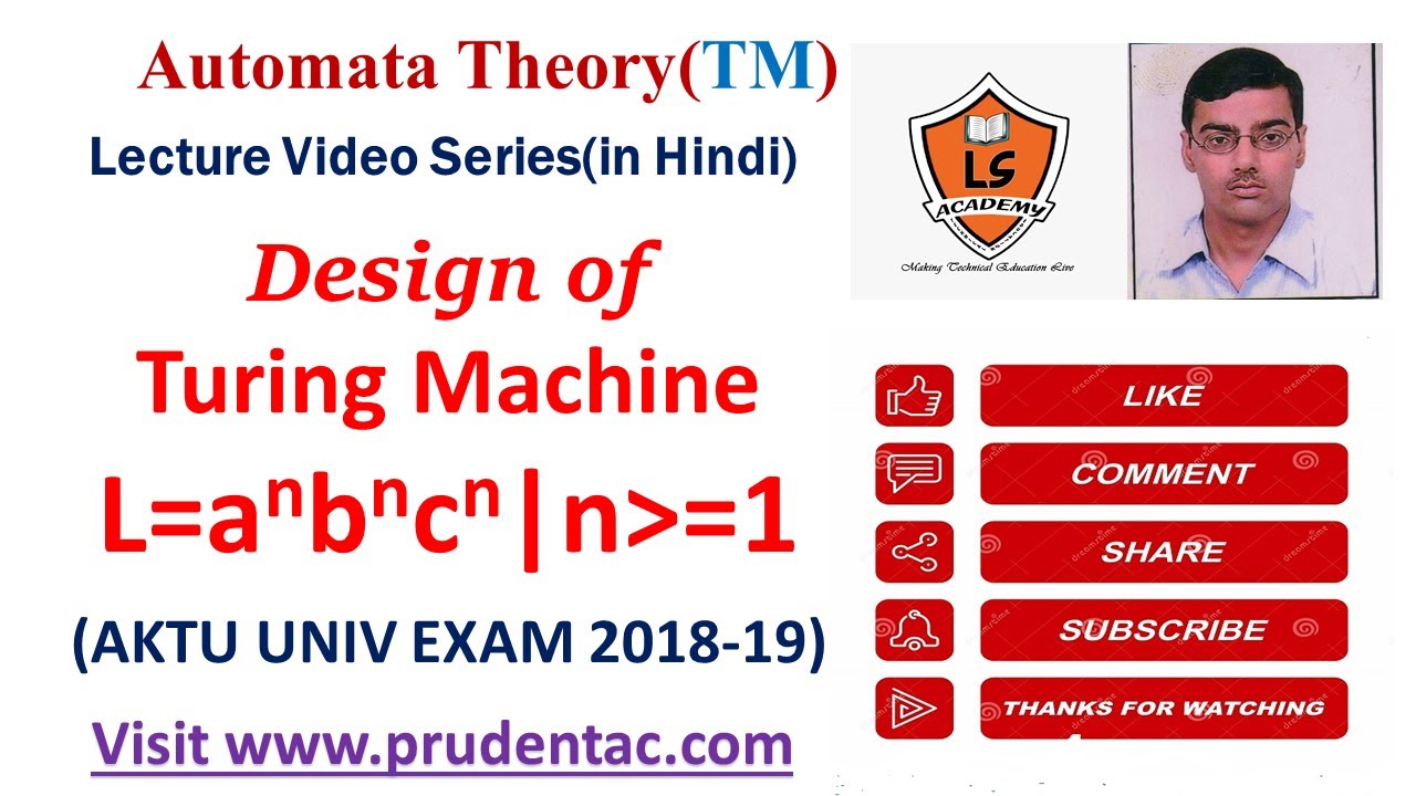 Design of Turing Machine for a^n b^n c^n (AKTU University Exam 2018-19 Solution)