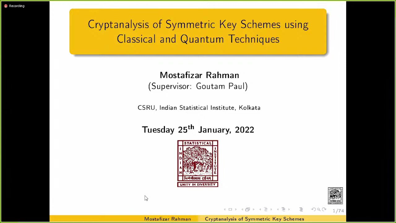 Cryptanalysis of Symmetric Key Schemes: Classical & Quantum Techniques 🔐