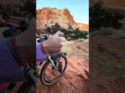 Where do you store your wine while riding? #bikepackinggear #bikebag #bikepacking #desert