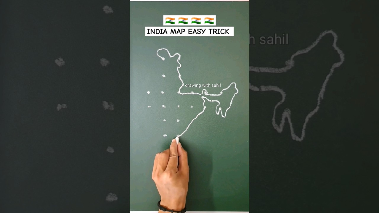 Easy Steps to Draw India's Map ๐ฎ๐ณ