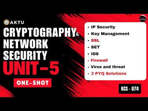 Cryptography & Network Security | Unit-5 |  One Shot | KCS-074  | Aktu Exams| PYQ Solutions