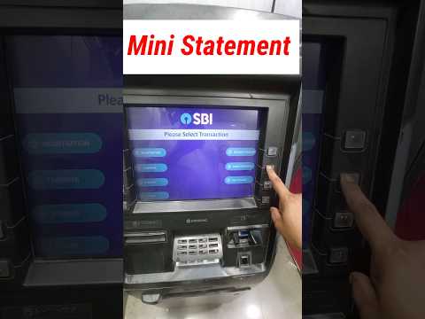 how to get mini statement through sbi atm machine