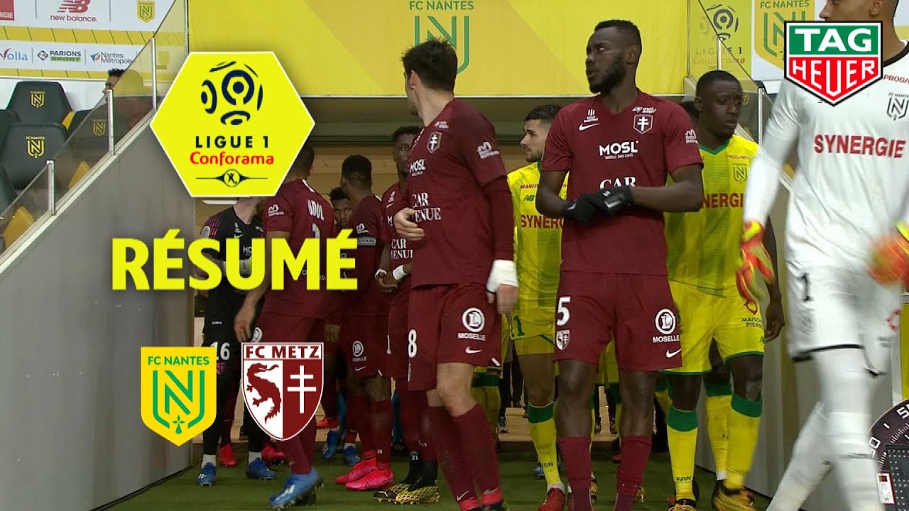 Résumé du Match FC Nantes vs FC Metz (0-0) - Highlights de la 25e journée Ligue 1 2019/2020 ⚽