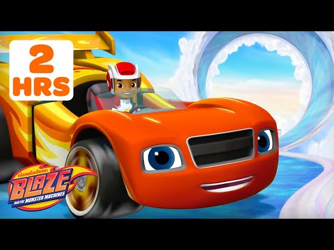 Blaze Races on a SKY Track, Transforms into a Falcon, & More! 🏎️💨 | Blaze and the Monster Machines