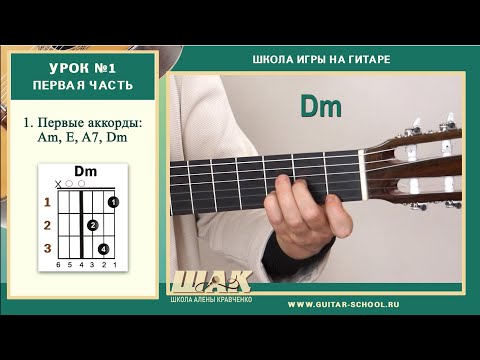 Урок 1(1) // ПЕРВЫЕ АККОРДЫ на гитаре для начинающих/ Обучение игре на гитаре с нуля легко и просто!