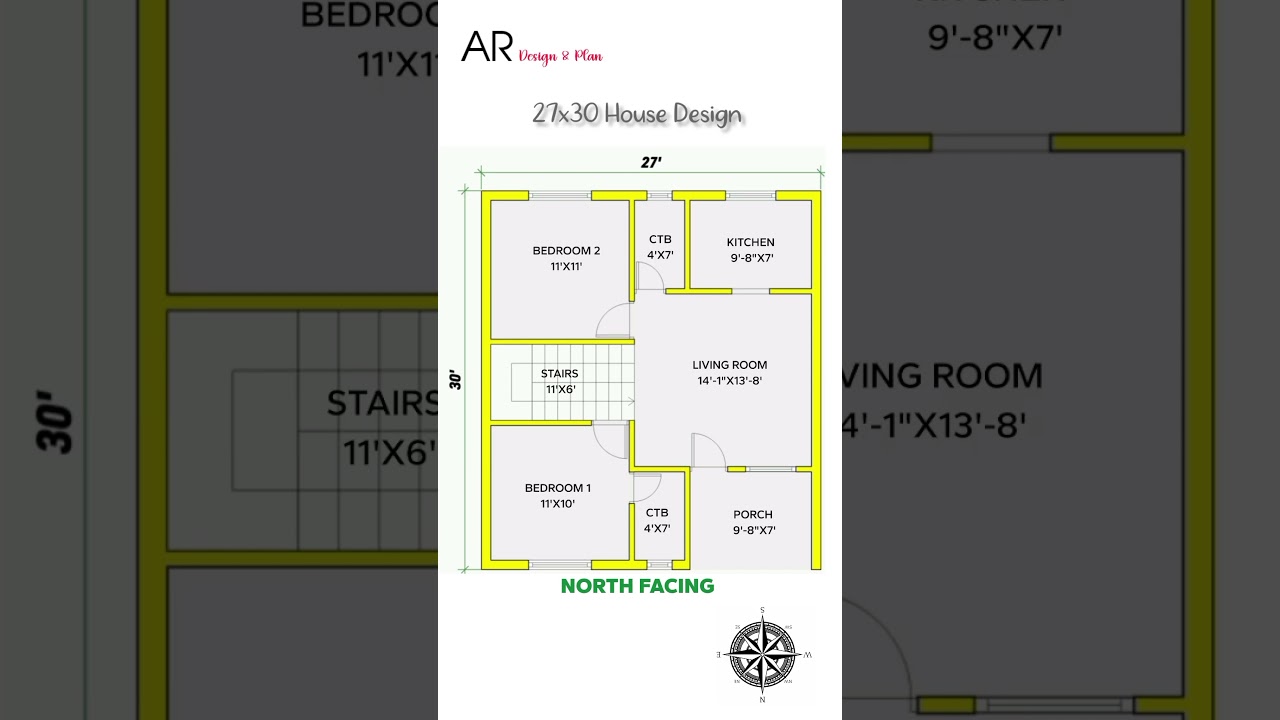 27x30 House Design #20x45 #30x50kagharkanaksha #housedesign #home #2bhkhousedesign #homedesign