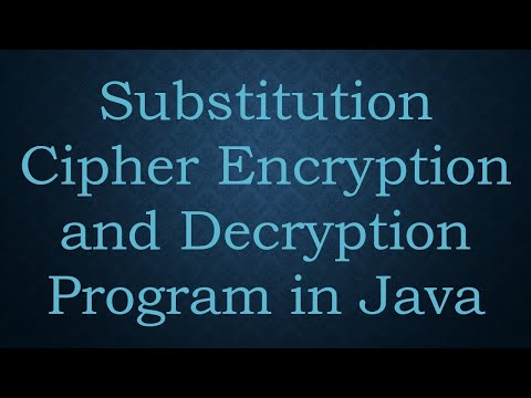 Substitution Cipher Encryption and Decryption Program in Java