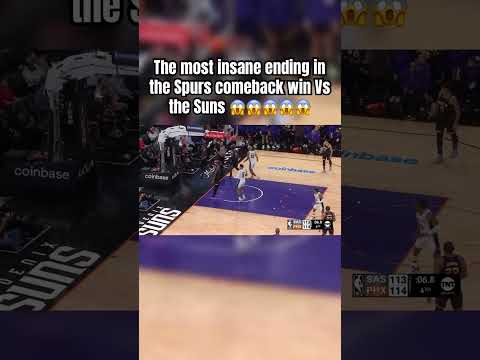 Insane Ending In The Spurs vs Suns Game #spurs #suns #kd #nbahighlights #wembanyama