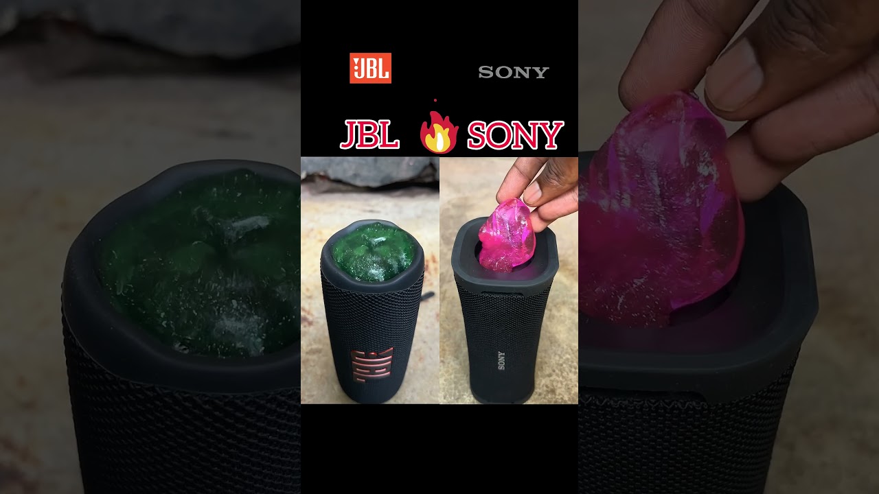 JBL vs Sony Xtreme Power Test with Colorful Slime 🎵