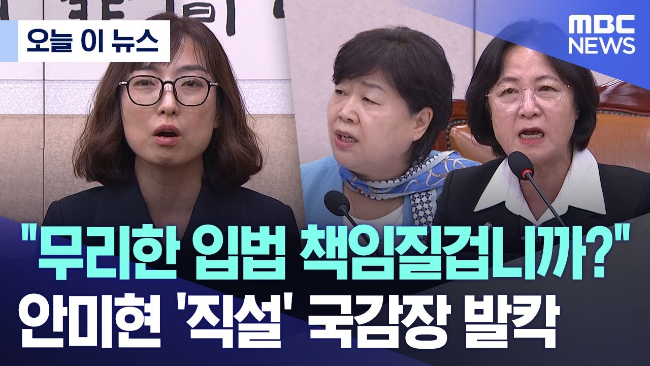 안미현, 국감장에서 강력 비판! 검찰개혁과 입법 책임 논란 🔥