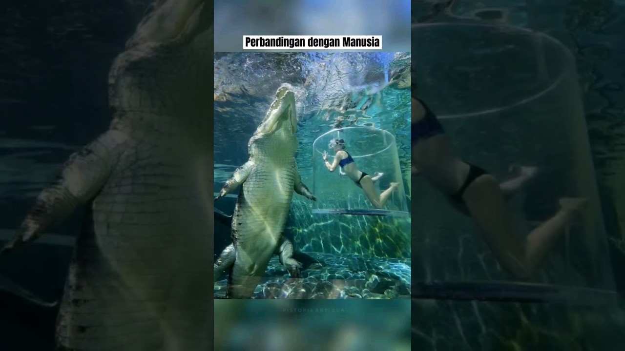 Ukuran Buaya Air Asin yang Mengagumkan 🌊 #shorts