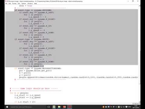 Pygame 10 - Moving Images As Objects