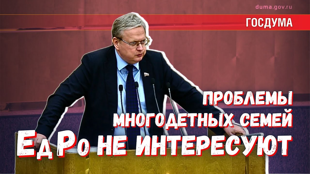 Деньги на поддержку многодетных есть, но отсутствует интерес у ЕР