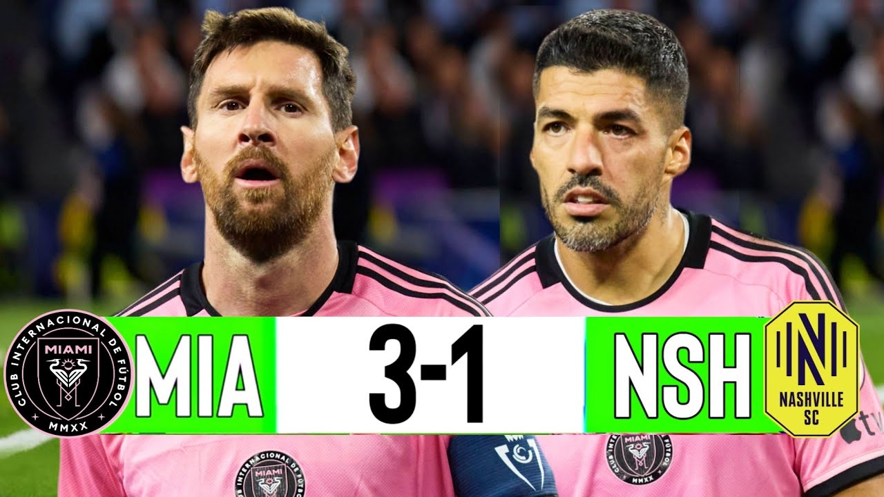 Inter Miami vs Nashville | 3-1 Highlights & Goals ⚽