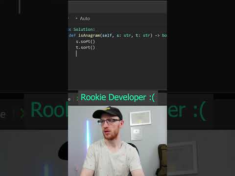 Junior Software Dev vs Senior Dev solving Valid Anagram