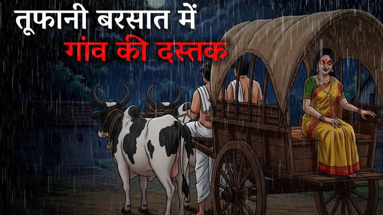 तूफानी बारिश में गांव की डरावनी कहानी 🌧️