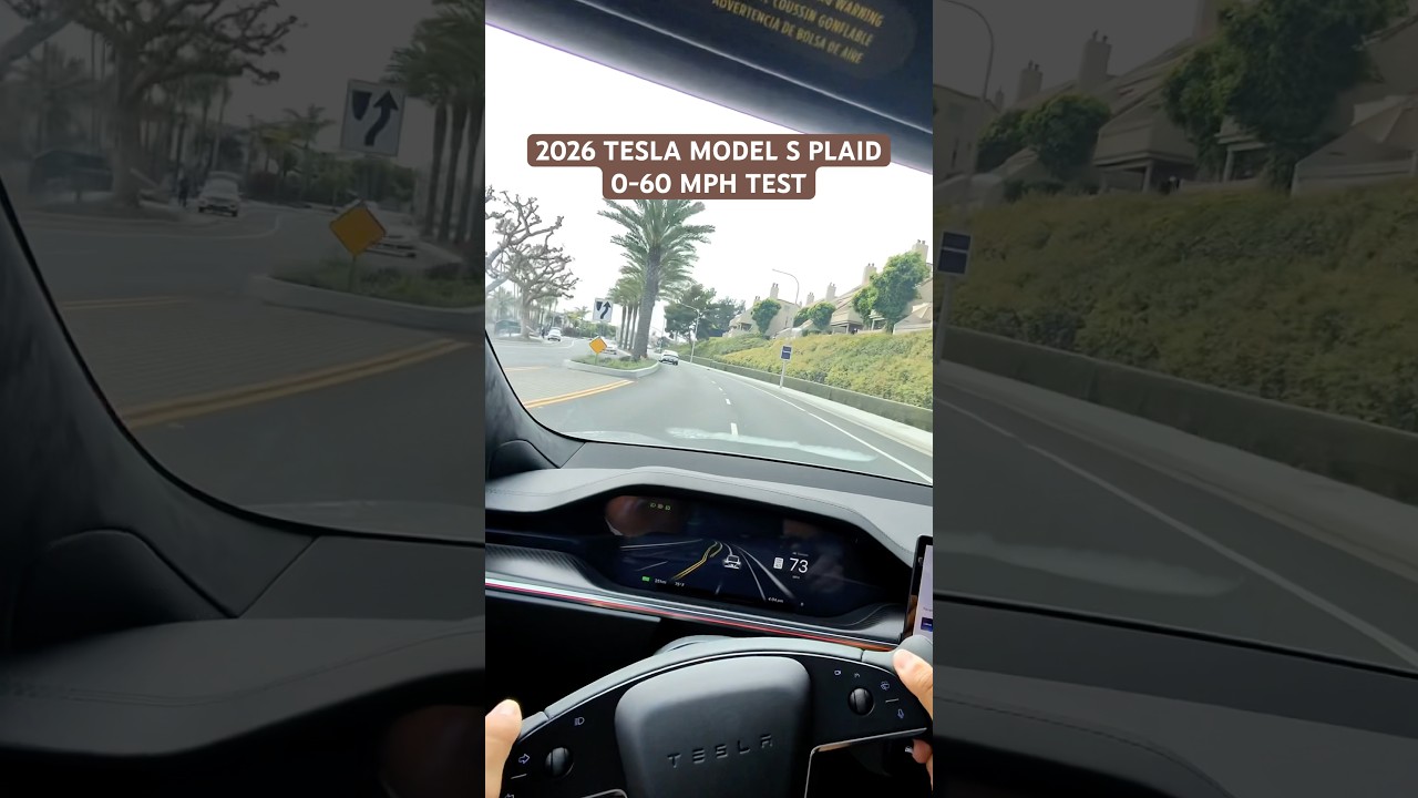 2026 TESLA MODEL S PLAID0-60 MPH TEST