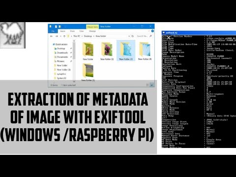 Extraction of metadata with exiftool of image in Windows 10/raspberry pi