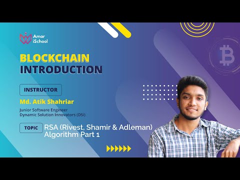 Class 11 RSA (Rivest, Shamir, Adleman) Algorithm-Part 1 | Blockchain Introduction | Amar iSchool