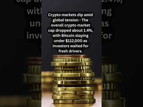 Crypto markets dip amid global tension