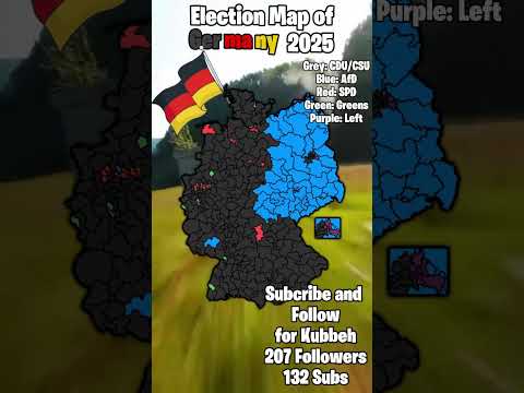 Election Map of Germany 2025 #germany #freepalestine #germanelections