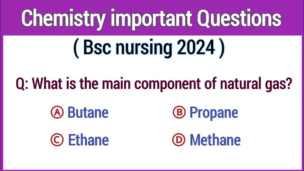 Bsc nursing entrance exam 2024 | Chemistry MCQs for bsc nursing | CNET chemistry questions practice