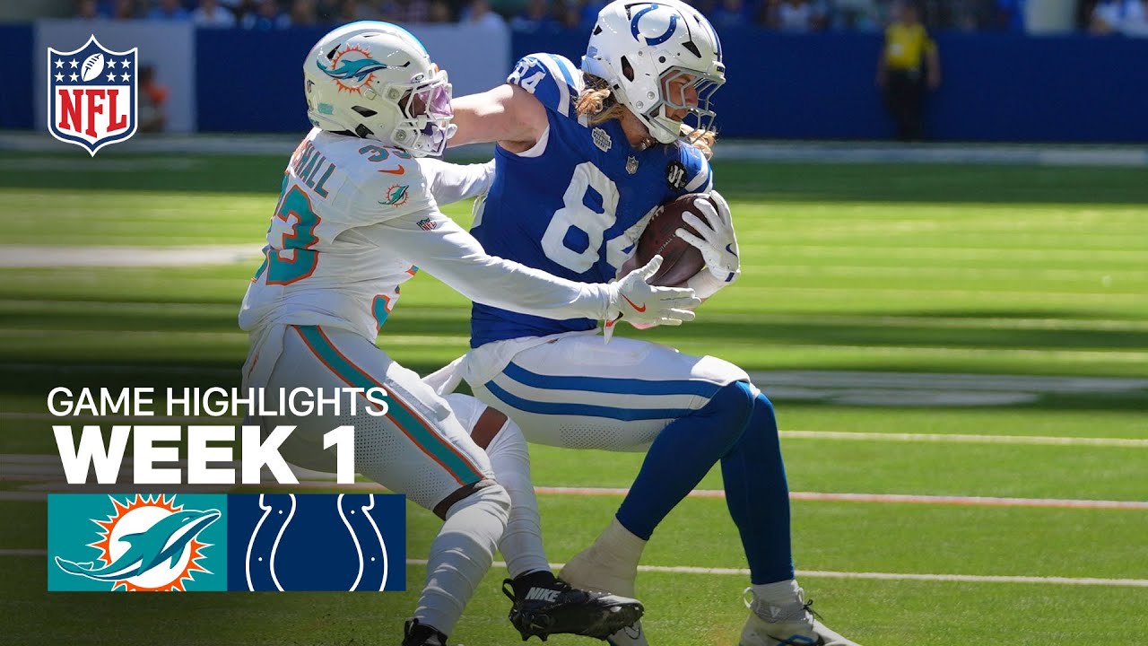 Miami Dolphins vs. Indianapolis Colts Week 1 Showdown 🏈 | 2025 NFL Season Highlights