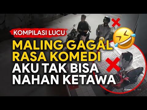 HAHAHA🤣!! MALING MOTOR GAGAL RASA KOMEDI | Rekaman CCTV
