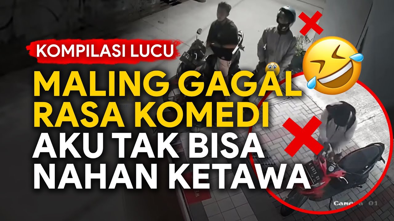 Kejadian Lucu Motor Dicuri yang Gagal Dilaksanakan | Rekaman CCTV