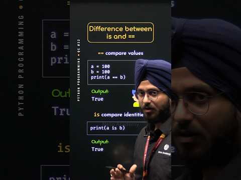 Difference between is and == Operators in Python #Python #NesoAcademy #QuickConcepts