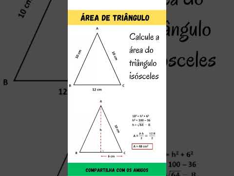 área de triângulo isósceles