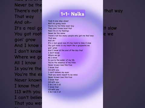 1+1- Naïka #music #song #lyrics #spotify #2023music #naika #11 #hitsjustmusic #love #shorts