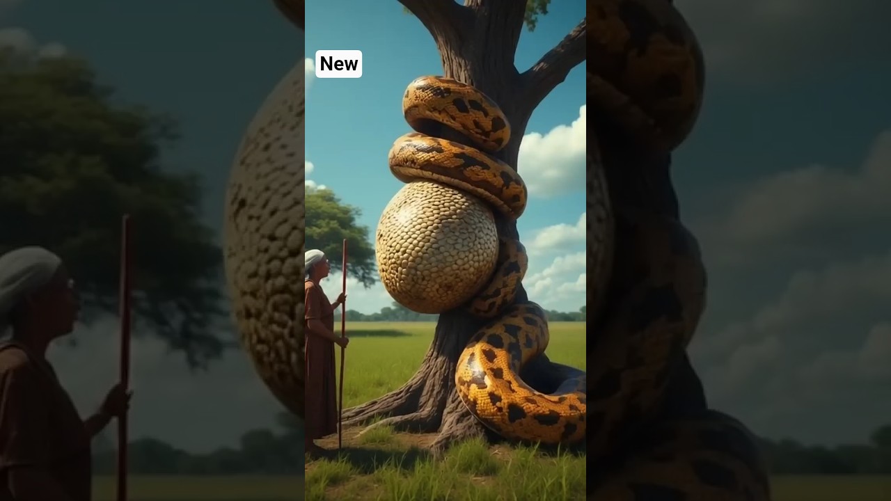 Unexpected Surprise: Elderly Woman's Touch Reveals Baby Snakes in a Giant Python 🐍