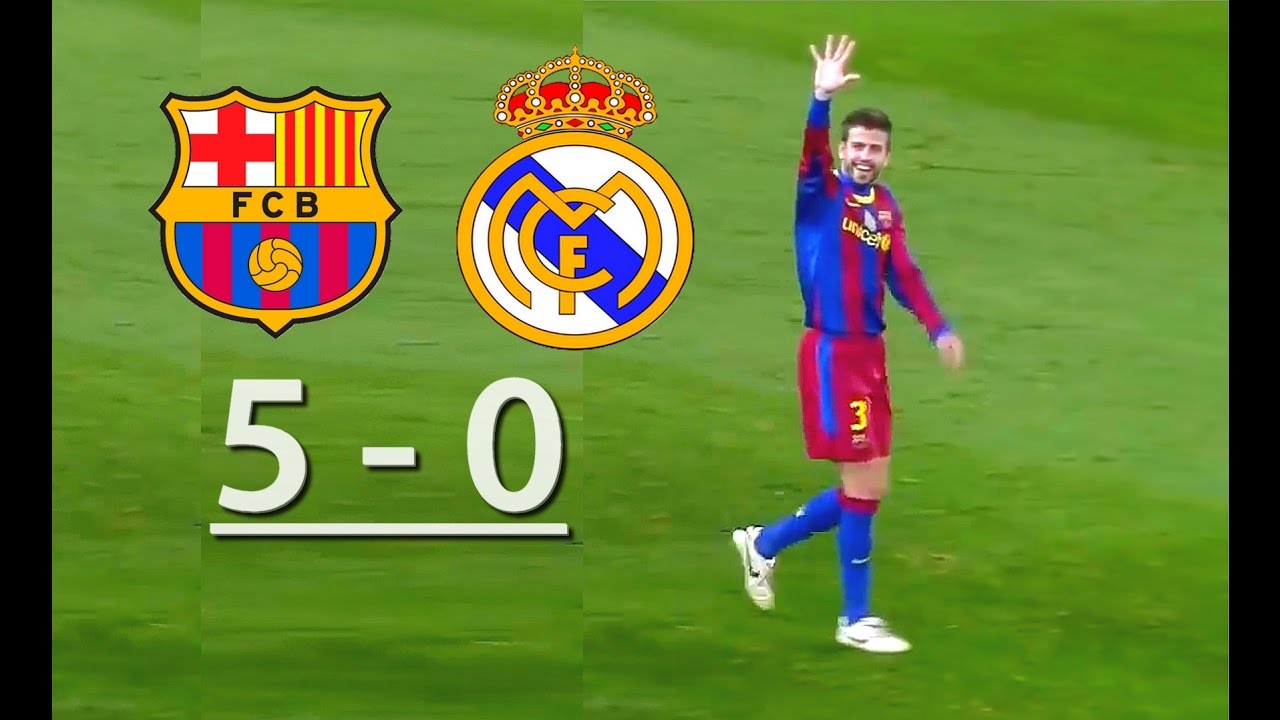 Barcelona Dominates Real Madrid 5-0 with Goals from Xavi, Pedro, Villa, and Jeffren