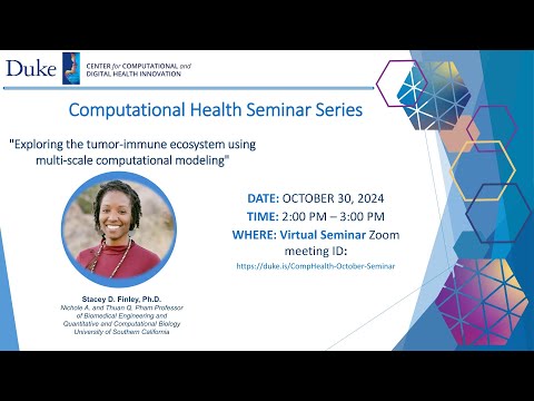 Computational Health Seminar: Stacey Finley