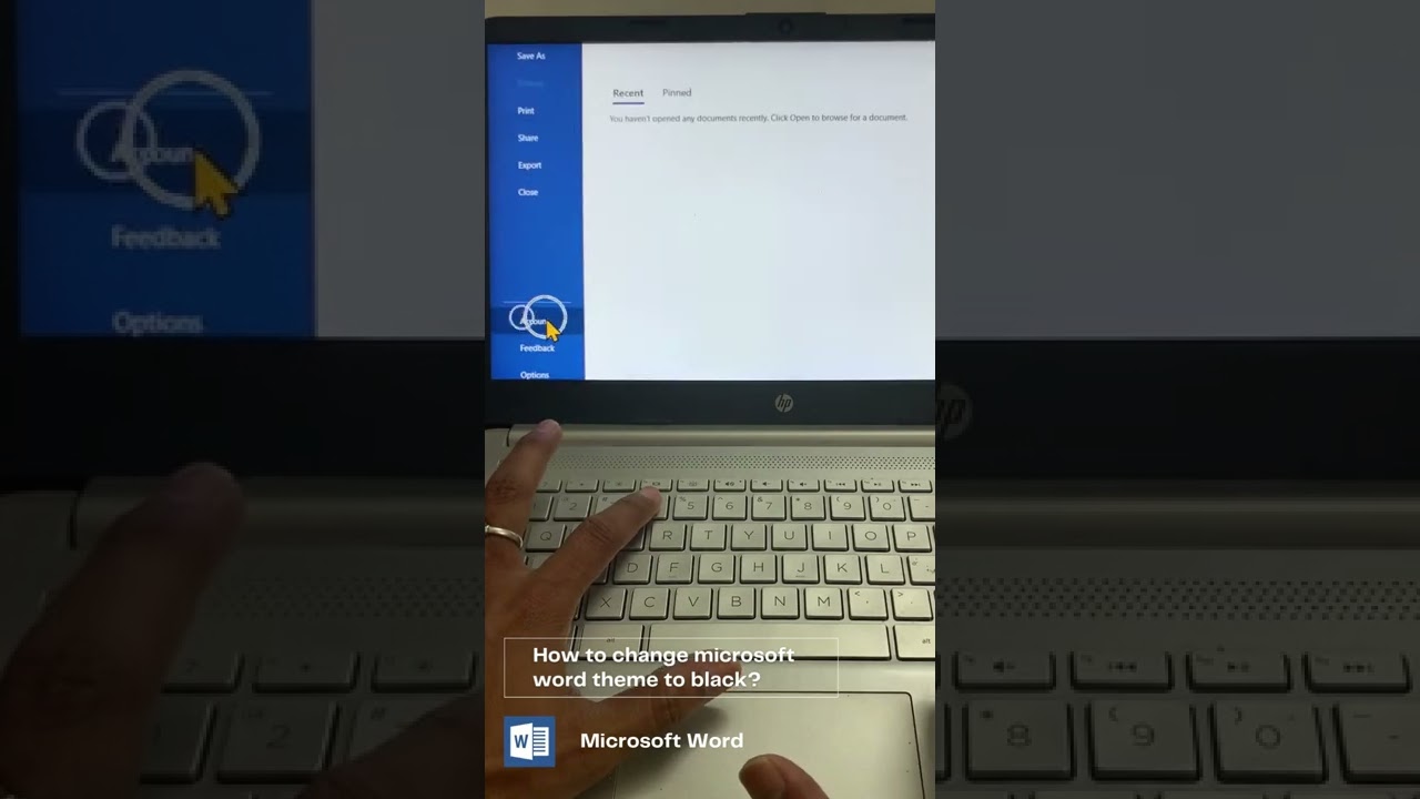 Change Microsoft Word Theme to Black 🖤