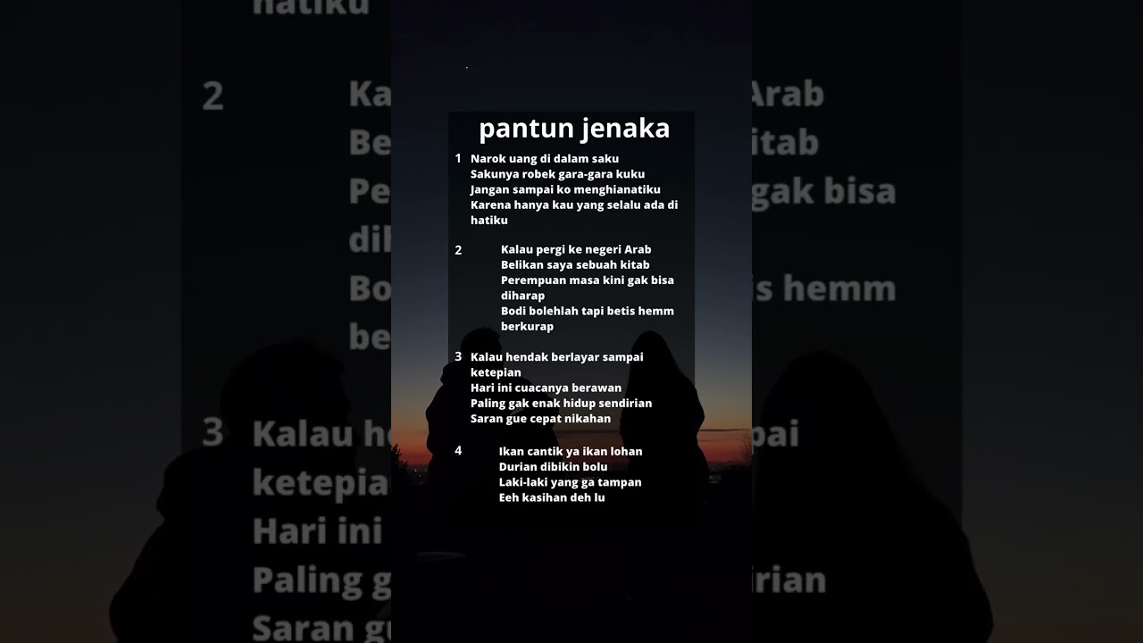 Pantun Jenaka Lucu yang Bikin Ngakak! π #Shorts