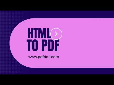 How to Convert HTML to PDF | HTML to PDF converter | Convert html to pdf Online
