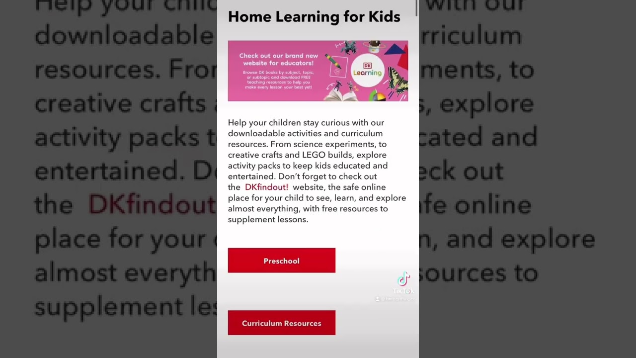 Free DK Homeschool Learning Resources π