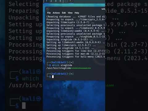 steghide install in kali linux, how to  #cybersecurity #steganography #kalilinux