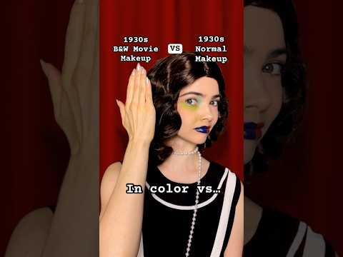 1930s B&W Movie Makeup🎬 Black & white film, vintage hollywood #vintagestyle #hollywoodmovies
