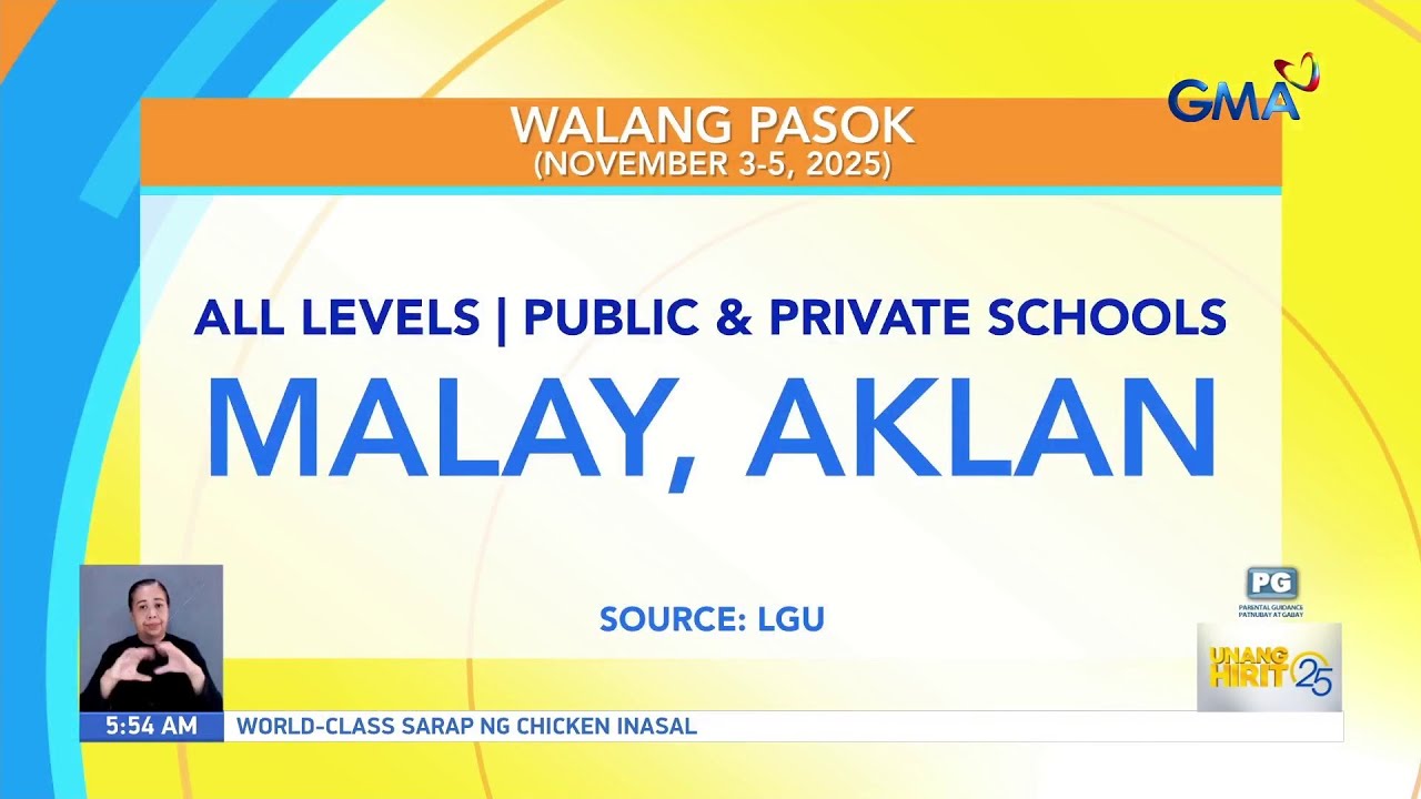 No Classes as of 5AM, Nov 3, 2025 | Unang Hirit