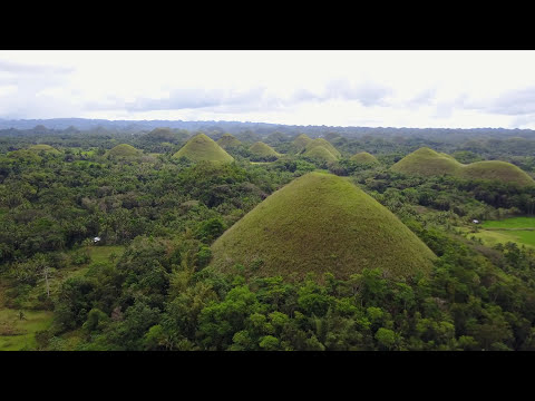 Chocolate Hills, Bohol island Philippines 4K Drone Footage