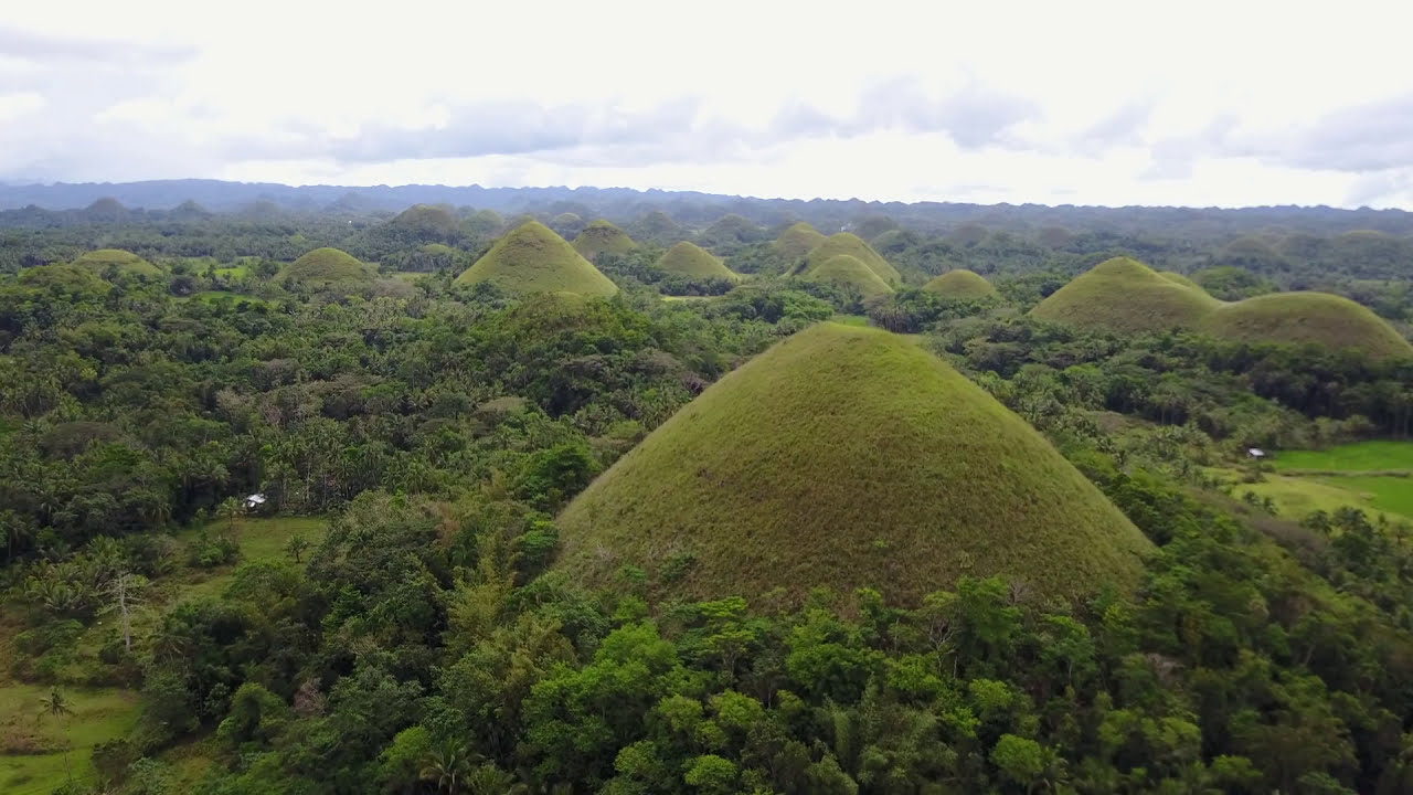 4K Drone Footage of Chocolate Hills, Bohol Island, Philippines