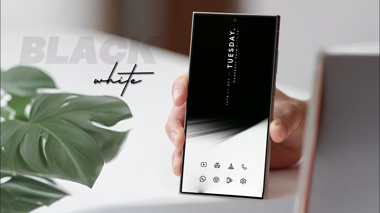 The Most Satisfying Black & White Nova Launcher Setup!😍